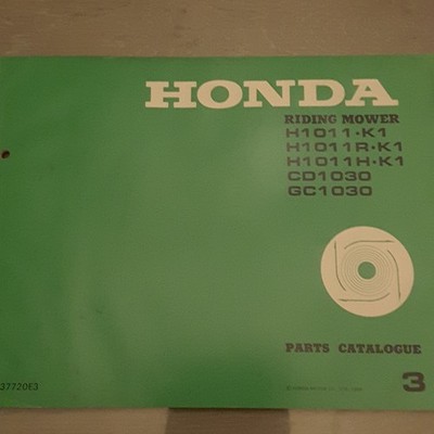 Honda Lawnmower H1011 H1011R H1011H CD1030 GC1030 MY1996 Parts Manual nr3