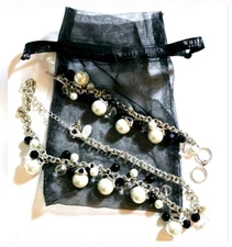 White house black market jewelry pearl necklace bracelet set holiday Party Gift