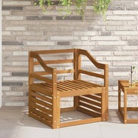 Armlehnen 2 Pcs Braun 59 X 4 X 73 Cm Holzwerkstoff Outdoor Armlehne TerrassenmöB