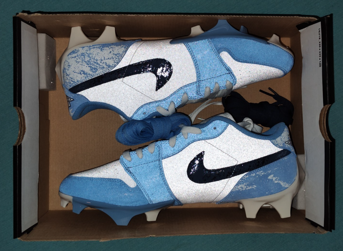 Nike Air Jordan Low Vapor Edge UNC Tar Heels Football Cleats