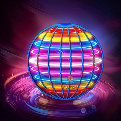Flying Ball Suspension Color LED Automatic Boomerang Ball Black Tech Magic Ball 
