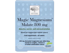 Nordic Magic Magnesium Malate 800mg 60 Tablets (7776) expiry 01/2028 0.33 per thousand milligrams