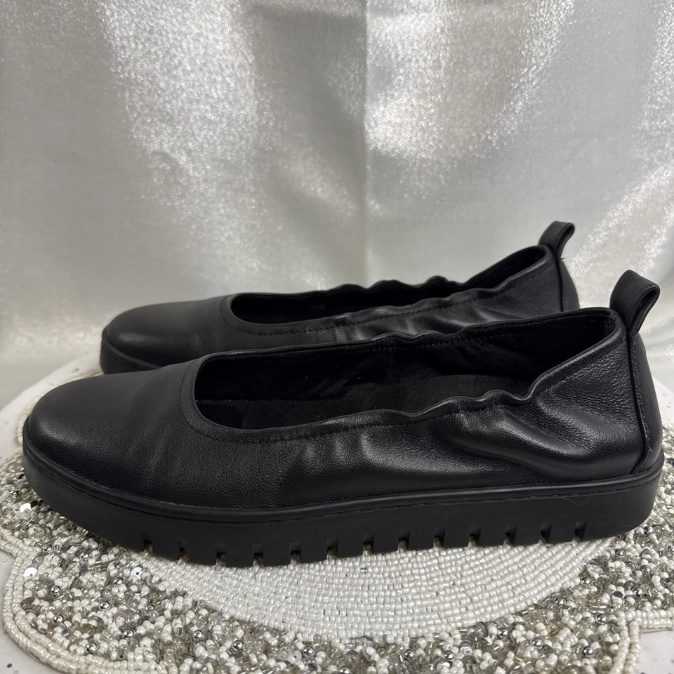 Zapatos ortopédicos sin cordones para mujer Vionic de cuero negro Uptown Ballet talla 10 Foto 4 de 4