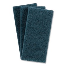 Boardwalk 402B 4.62 x 10 Medium-Duty Scrub Pad - Blue (10/Carton) New