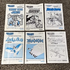 Colecovision Game Lot With Manuals Lot Of 6 Games Tested