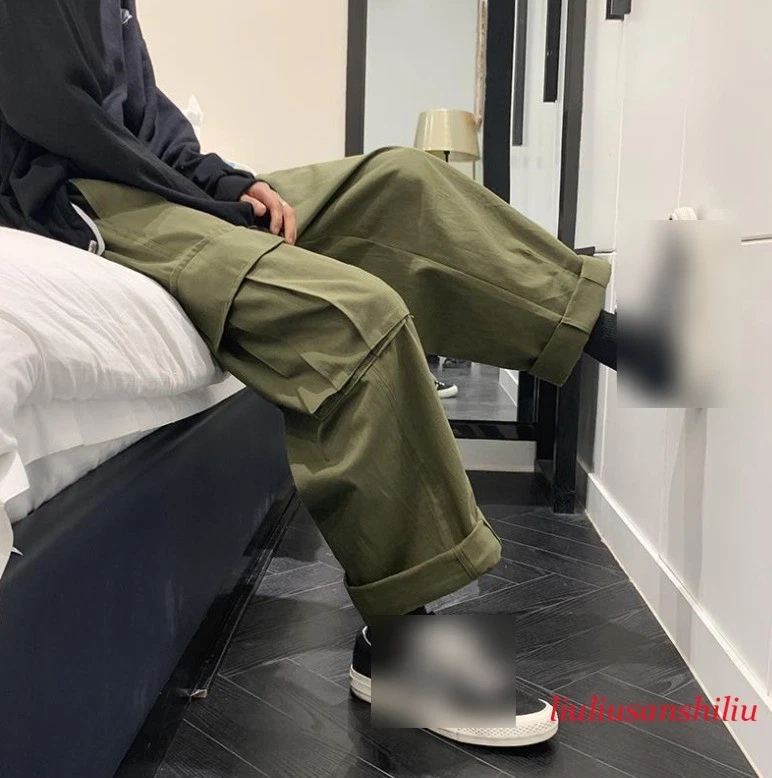 Mens Loose Fit Wide Leg Pockets Cargo Casual Harem Hip Joggers Pants
Opens in a new window or tab