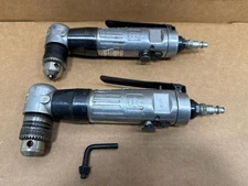 (2) Ingersoll Rand 7807 Pneumatic 3/8", Reversible Angle Drills IR 1800RPM
