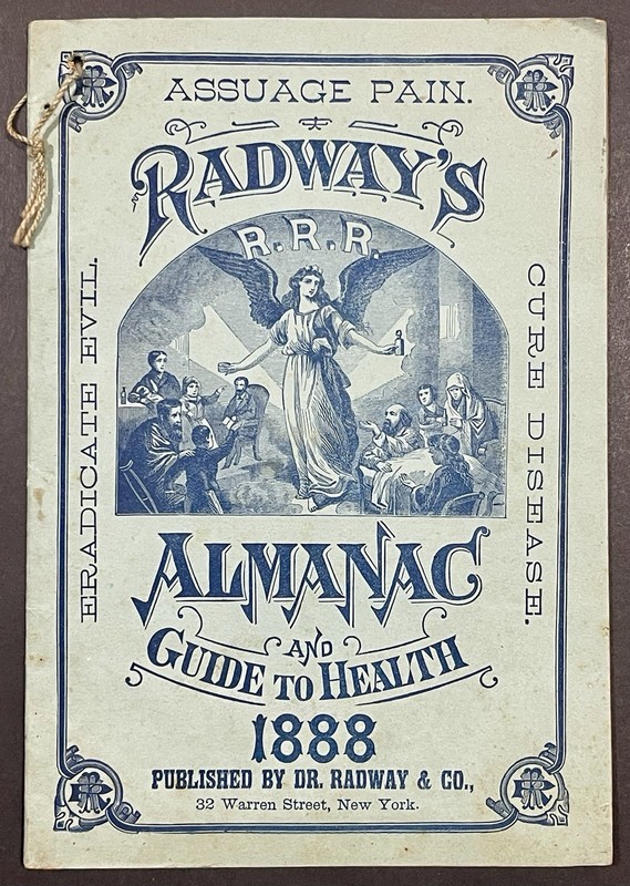 Antique 1888 Dr. Radway’s R.R.R. Almanac And Guide To Health, Middleport, OH