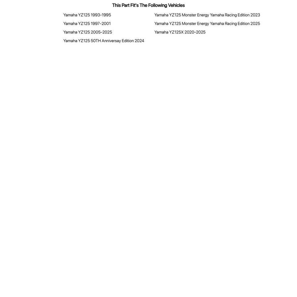 Kit de embrague Tusk para Yamaha YZ125 1993-1995,1997-2001,2005-2025 Foto 2 de 3