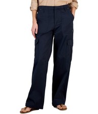 Tommy Hilfiger Womens Solid Casual Cargo Pants, Blue, 12
