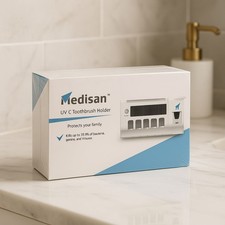 Medisan UV-C Toothbrush Holder Sterilizer Wall Mount   New Sealed