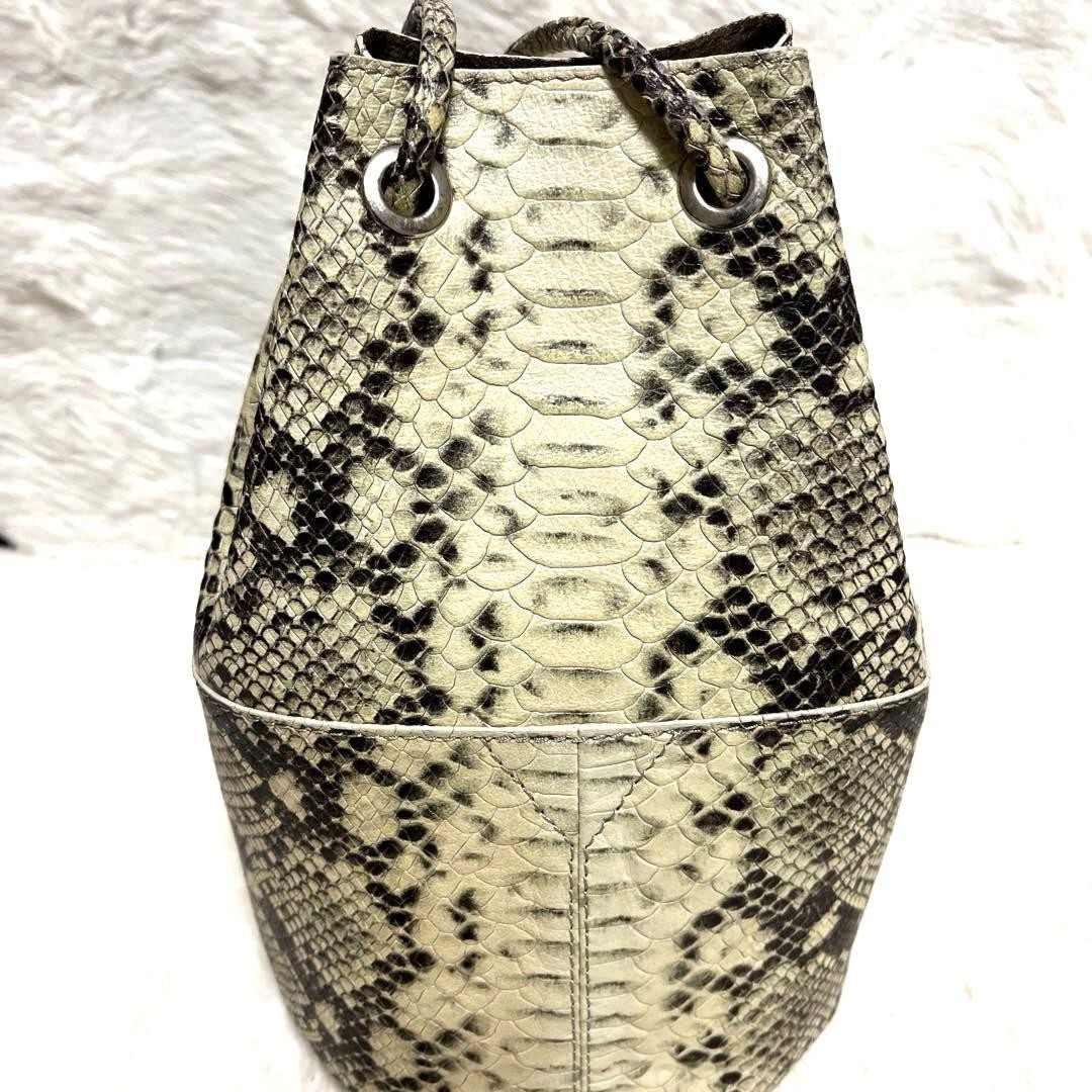 Marco Masi Python Pattern Drawstring Tote Bag, Ne… - image 3