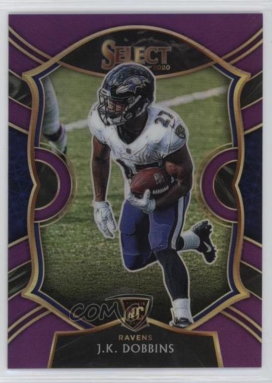 2020 Panini Select Concourse Purple Prizm 44/75 JK Dobbins #52 0v0
