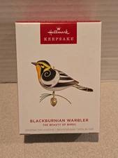 2025 Hallmark Ornament ~ Beauty of Birds BLACKBURNIAN WARBLER 21st in Series NIB
