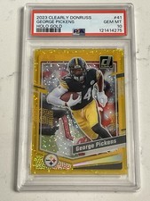 2023 Clearly Donruss - George Pickens #64 - Holo Gold SP 1/5 - PSA 10 GEM -POP 1