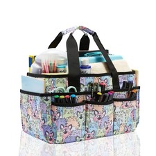 JOSIVIKY Craft Organizer Tote Bag, Art Storage Caddy with Multiple Pockets