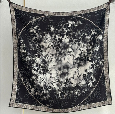 75% Cashmere 25% Silk Bandana Shawl floral Print 27'' Neckerchief Scarf Wrap new