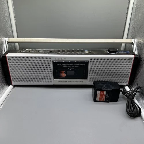 Vintage 1983 Sony CFS-FM7 Cassette Recorder Player Radio Boombox *Please Read!*