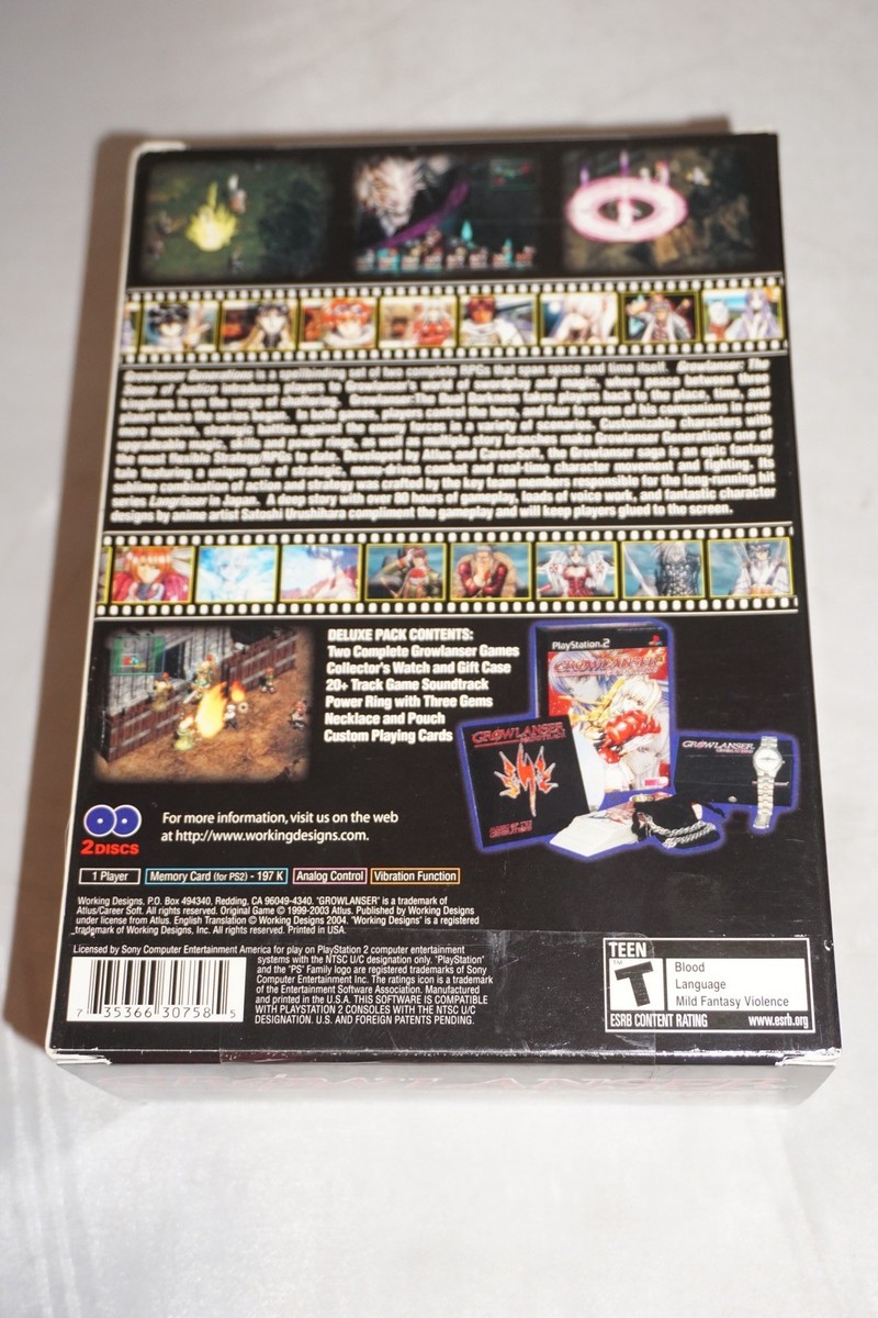 Growlanser Generations Deluxe – PS2 – Complet (US) – Très Bon état