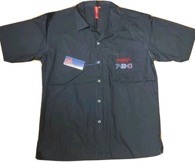 BROOKLYN XPRESS Shirt Men's M Medium Black Button Up Short Sleeve NWT NEW