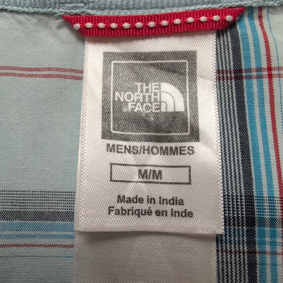 Chemise The North Face M Bleu Rouge Carreaux Manches Courtes Coton - Photo 2/4