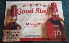 Makers Mark 4pcs 2 advertising banners and two steel ornaments, fantastic...