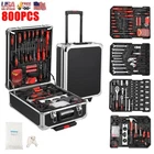800 PCS Tool Set Mechanics Tool Kit Wrenches Socket Repair Tool Trolley Case Box