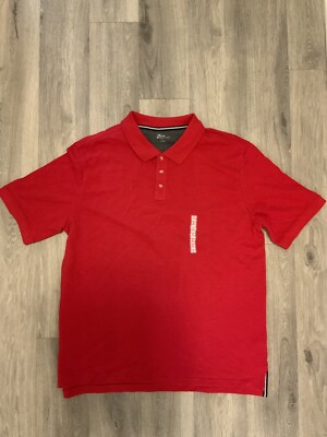 Men s PBX Basics Red Polo Short Sleeve Shirt Large 