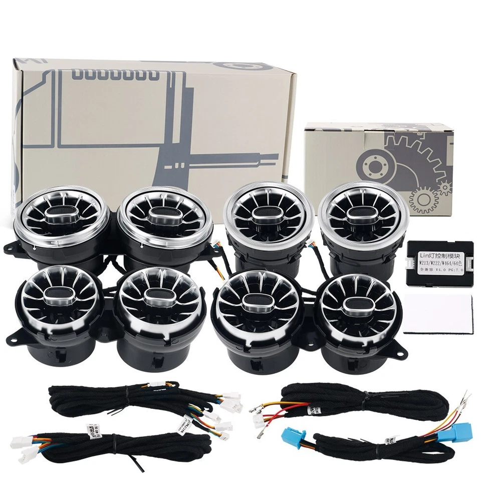 For Mercedes-Benz S-class w222 64 Colors Air Vents Interior Ambient Light Outlet - Изображение 3 из 4