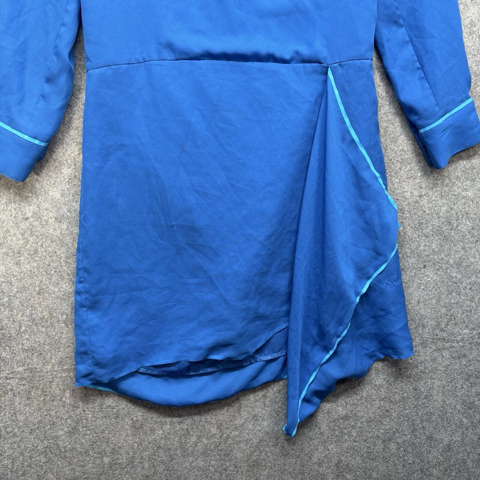 Abito donna Acne Studios Adelle taglia 36 UK 6 8 blu manica lunga leggero