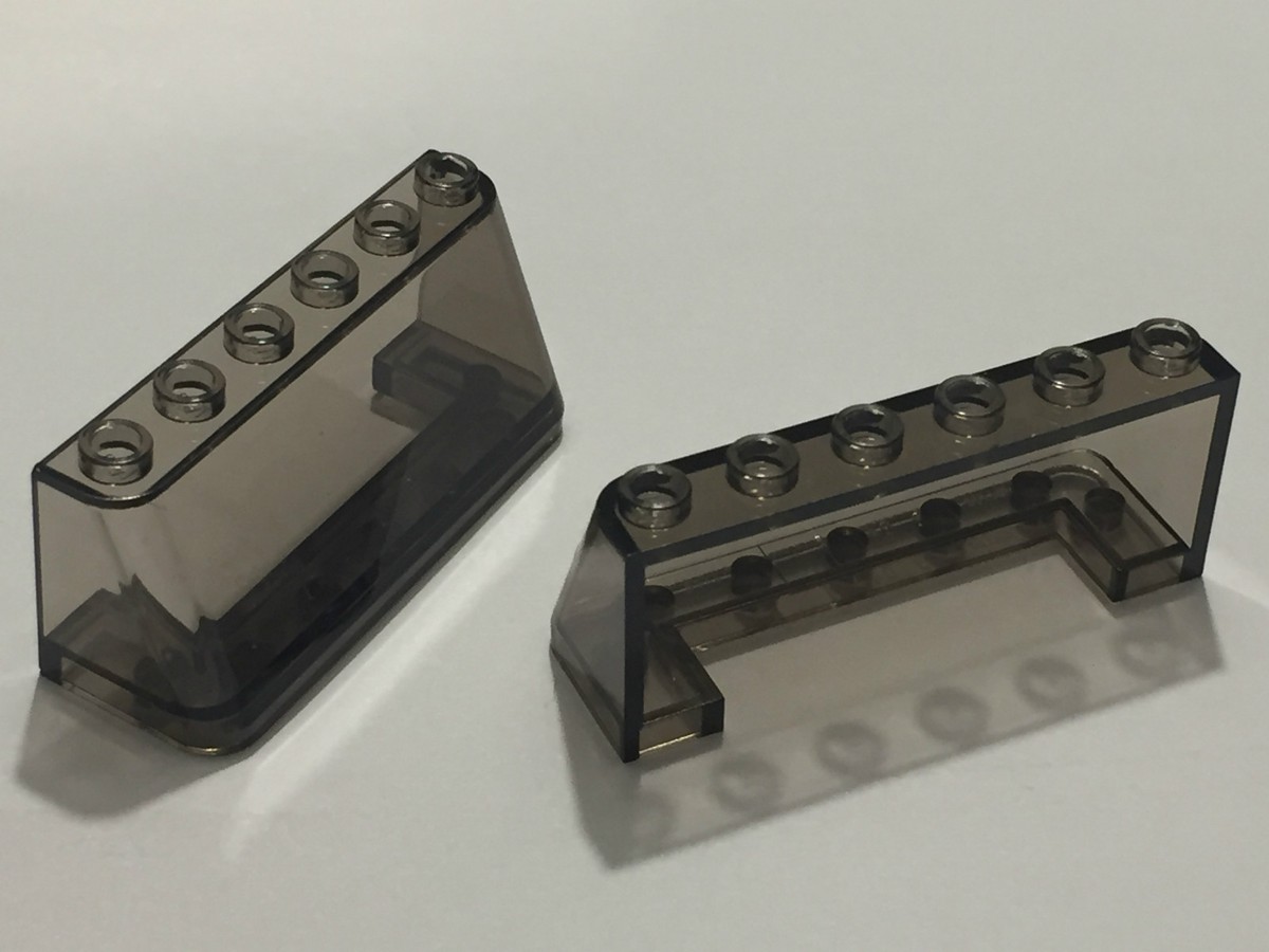 NEW* 5 Pieces Lego Windshield Windscreen 2x6x2 TRANS BLACK