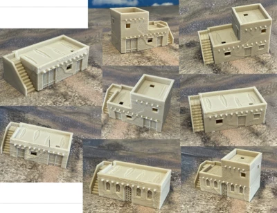 WARFAYRE Arabic Houses Buildings Large Single & 2 Storey Afghan 1/72 WW2 Middle East