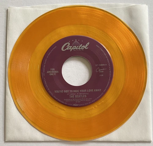 Beatles You’ve Got To Hide Your Love Away Capitol/Cema 18889 ORANGE 45rpm (1996)