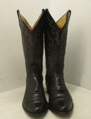 PANHANDLE SLIM Mens Size 8.5 D Black Leather Smooth Ostrich Cowboy Western Boots Panhandle Slim | Shoes | Panhandle Slim Mens Size 85 D Black  main image 2