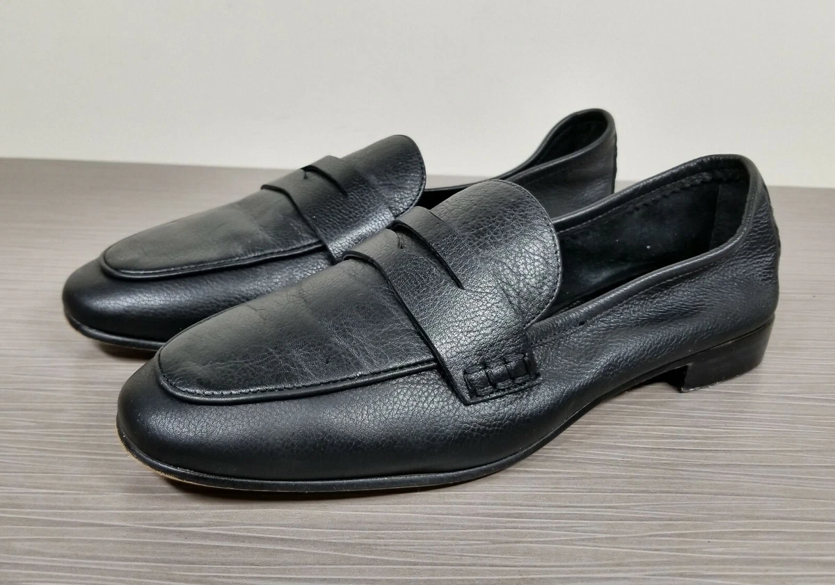 Vince Camuto Macinda Penny Loafer Black Leather Womens Size 6 M 36.5