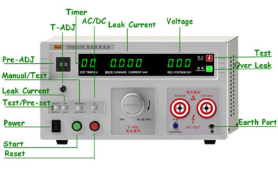 220V Withstand Hi-Pot Tester AC/DC 5KV Dielectric Strength Tester Puncture New