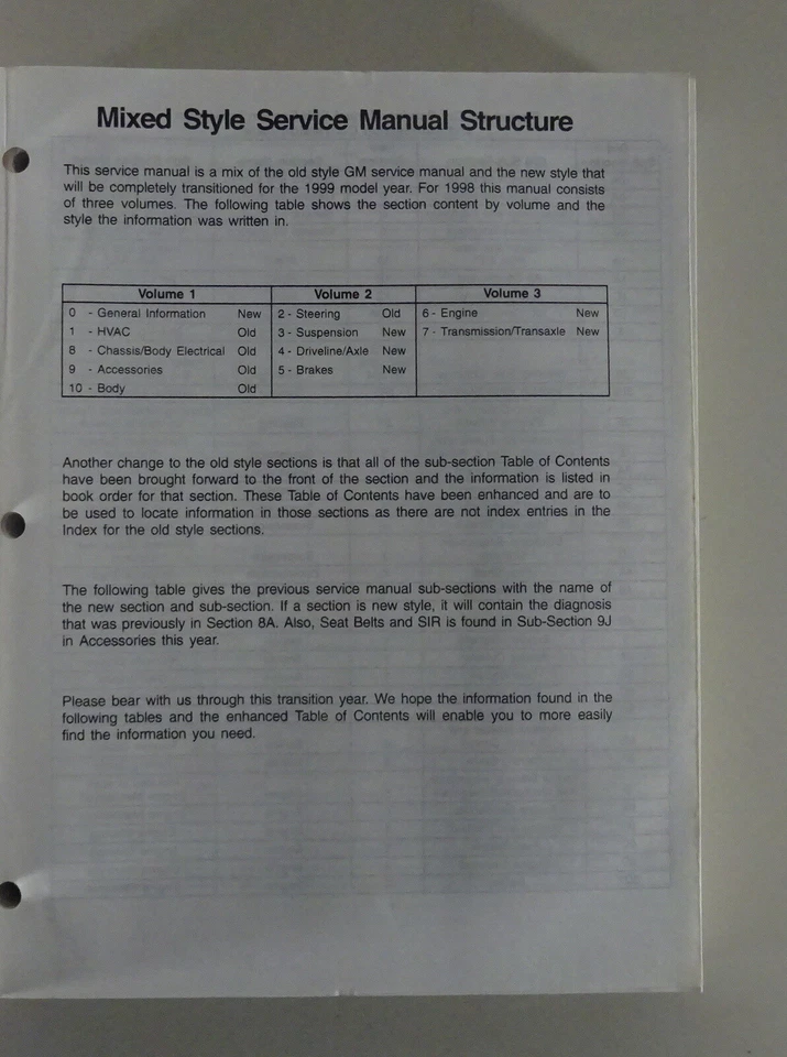 Taller Manual 3 Volumes Chevrolet Malibu/Oldsmobile Cutlass Desde 1998 - Imagen 2 de 4