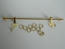 (A14) 1/12th scale DOLLS HOUSE METAL GOLD COLOURED EXPANDING CURTAIN RAIL KIT