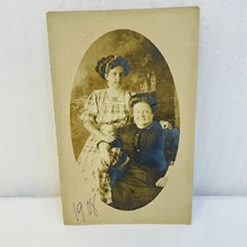 Ohio Mother and Daughter RPPC Real Photo Postcard Vintage 1908 Unused