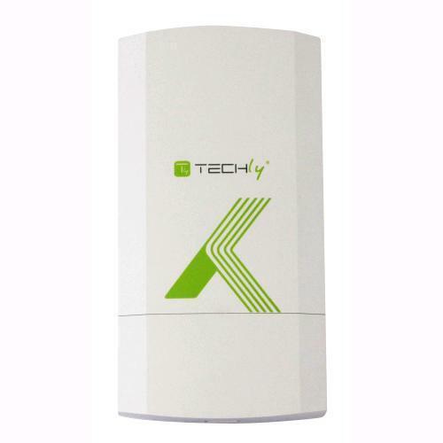 Techly CPE Punto-Punto 300Mbps 2.4GHz 8dBi Esterno - Kit Bridge WiFi