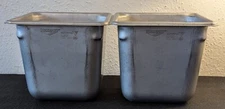 Lot Of 2 Vollrath Superpan P/N 30662 Stainless Steel USA Made Pre-owned