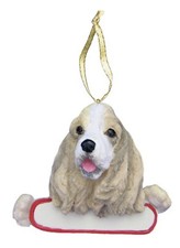 Pet Breed Christmas Ornament Cocker Spaniel Black Or Lite