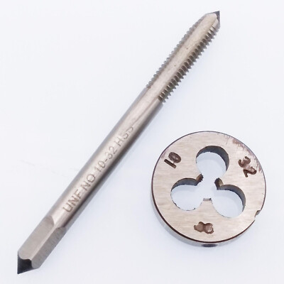 Tap & Die Set HSS 10-32 UNF CNC Thread Pitch Tap & 10-32 UNF Die Right Hand