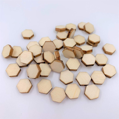 Unfinished Wood Hexagon Stud Earrings Blanks 9Mm Tiles Shapes for Jewelry Making