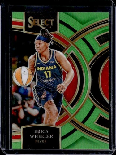2024 Panini Select WNBA Erica Wheeler Neon Green Prizm Premier Level #/75 Fever