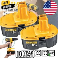 1-2X 7.0AH 18V For Dewalt 18 VOLT DC9096 DC9098 Ni-MH Battery DC9099 Replace