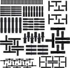115PCS Car Vacuum Hose Connector Assortment,12 Sizes Vacuum Tube Vacuum Line Kit