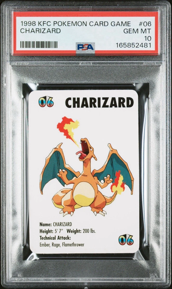Charizard #06 Pokemon Trading Card Game Mini KFC 1998 Nintendo