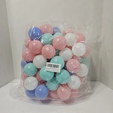 100 Balls For Ball Pit Plastic 2.2 Inch Children Toys Play Crush Proof GOGOSO