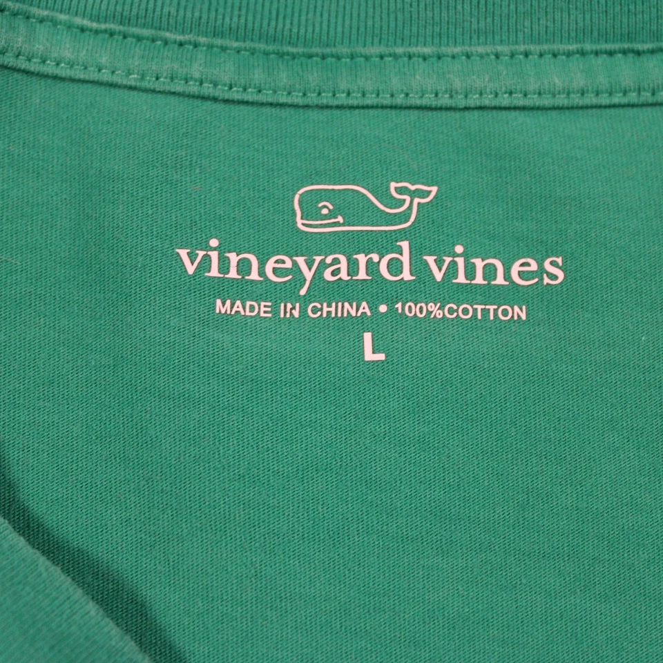 Vineyard Vines Boat & Christmas Lights Green Long Sleeve Shirt -Large- Holidays - Image 3 of 4